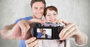 自撮り　デジカメ