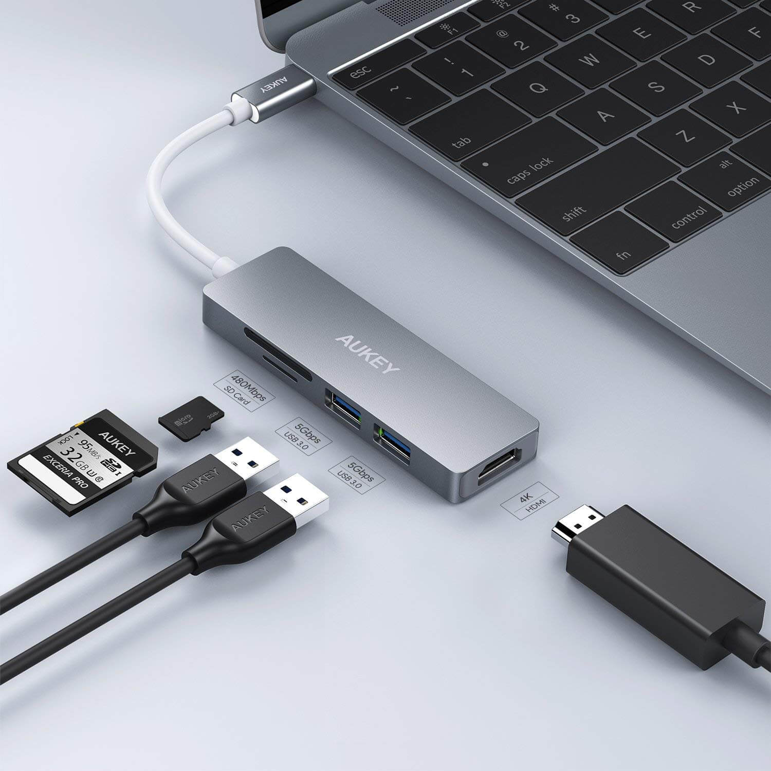 AUKEY 上質なデザインと使いやすさを両立した 5-in-1 USB C ハブCB-C72改善版が新発売!②